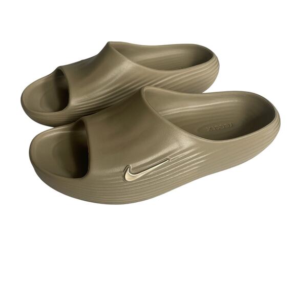 Nike ReactX Rejuven8 Slide Mens Size 13 Khaki Brown HV4479-200 - Picture 2 of 10